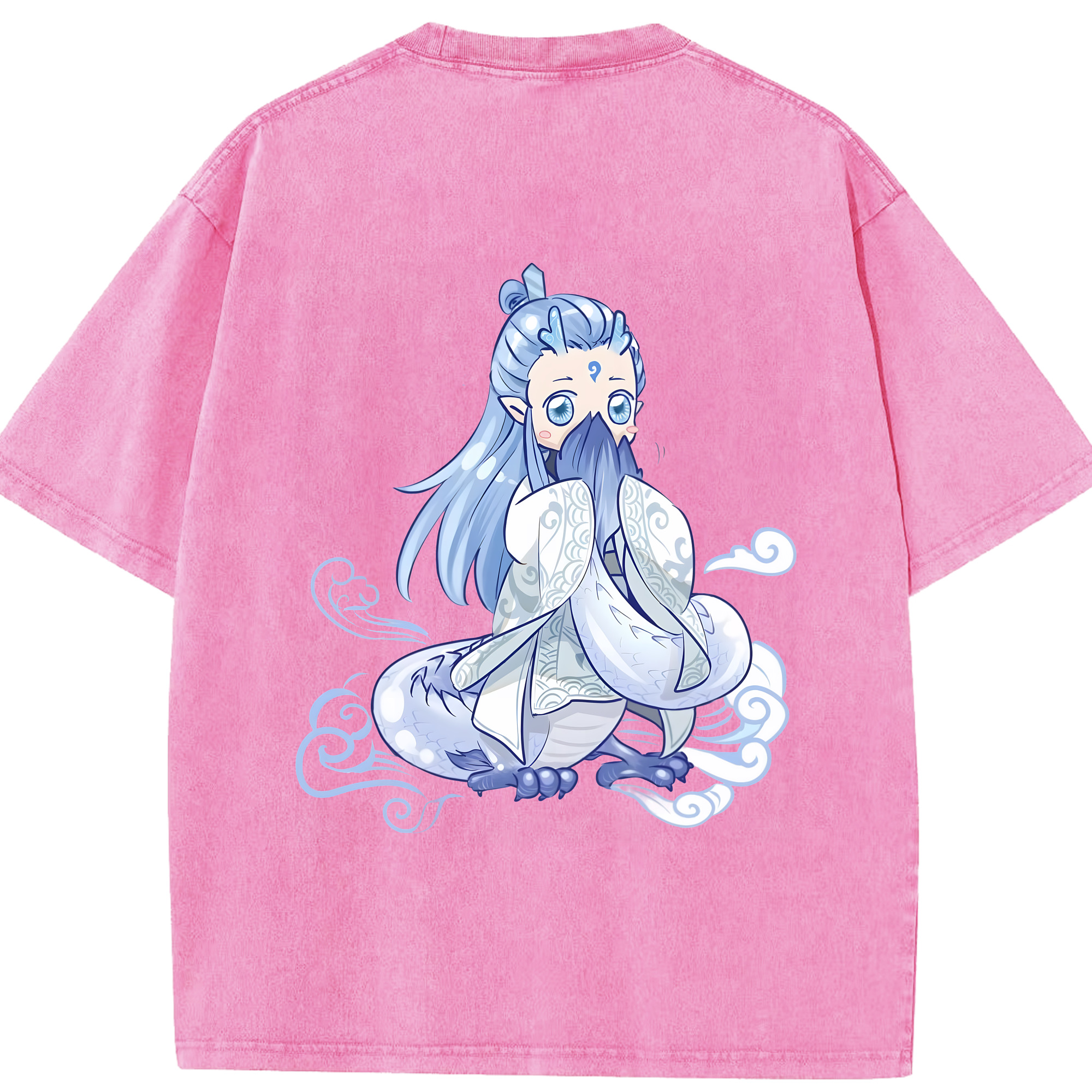 （画像用） Ne Zha 2 ナタ 魔童の大暴れ 綿100% ヴィンテージ風 半袖Tシャツ（背面プリント）